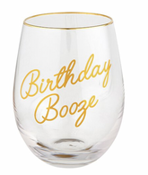 Birthday Booze Wine Glass